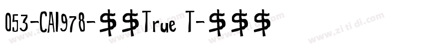 053-CAI978-常规True T字体转换